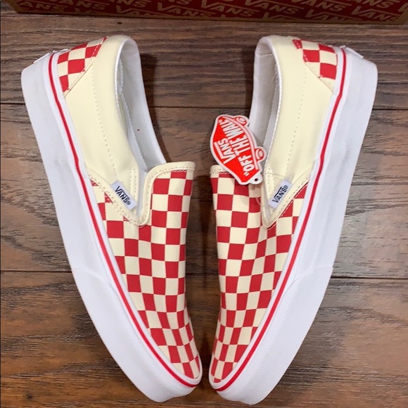 Vans Shoes - VANS CLASSIC SLIP-ON (Primary Check) Ring Red wmns